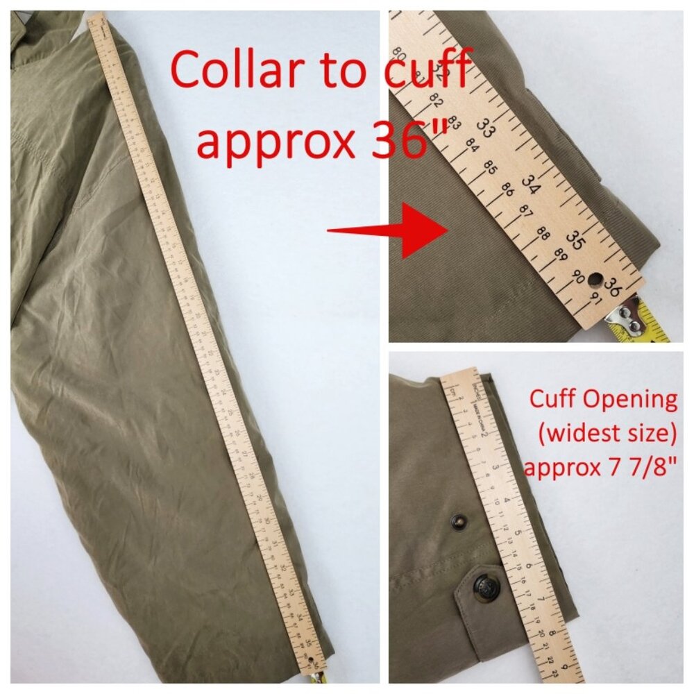 Members Only Mens 5X Green Field Coat Leather Collar Removable Quilted Liner - Picture 16 of 16